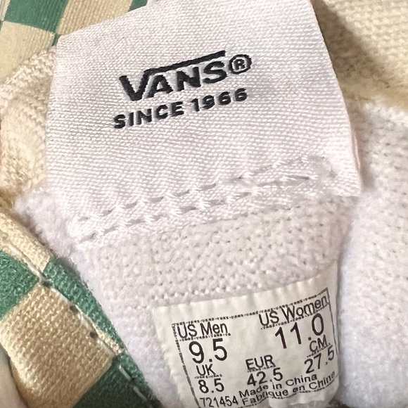 Vans SK8-Hi Checkerboard Light Green/White Classic - Picture 3 of 3
